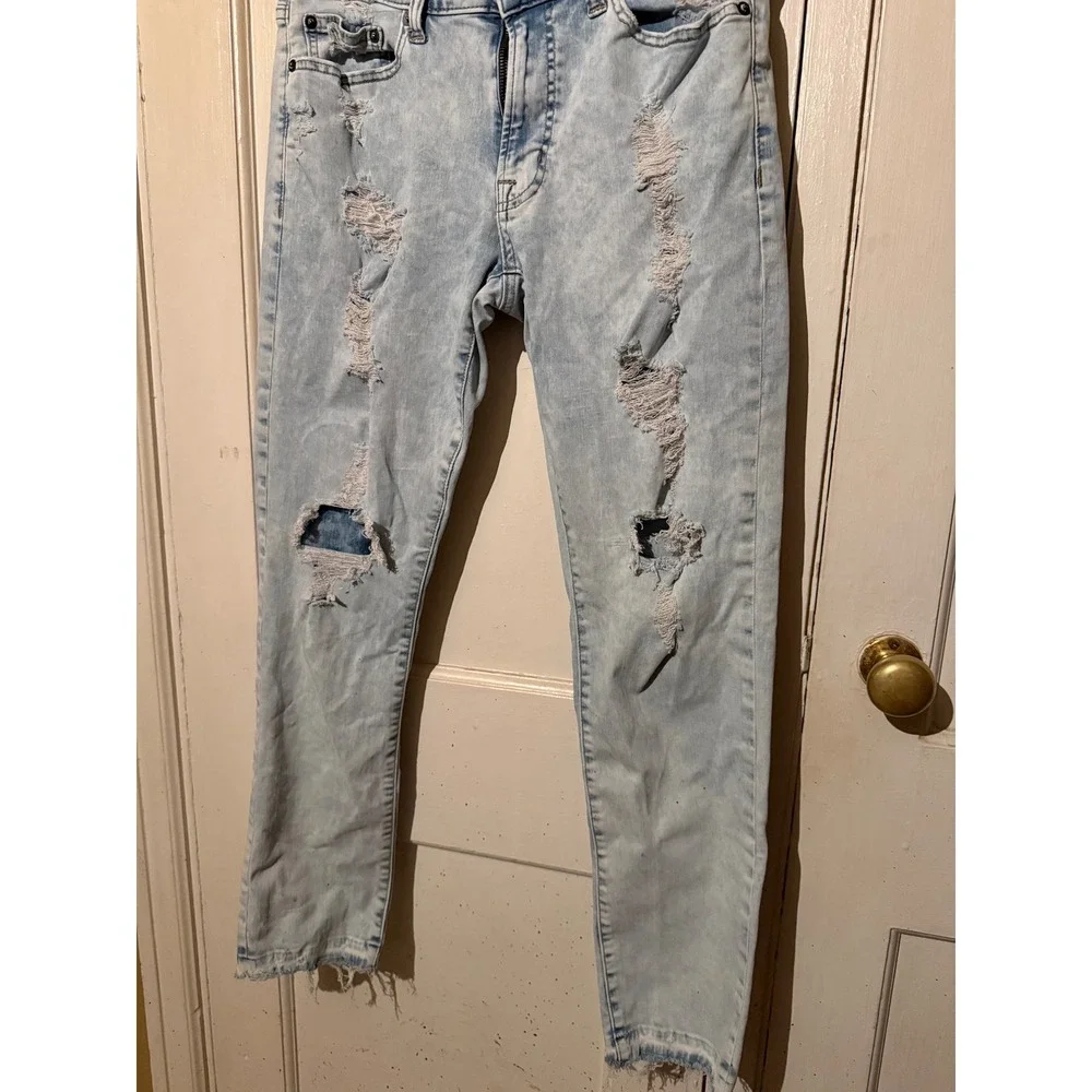 American Eagle Outfitters Mens‎ Extreme Flex Distressed Light Wash Jeans 31x30